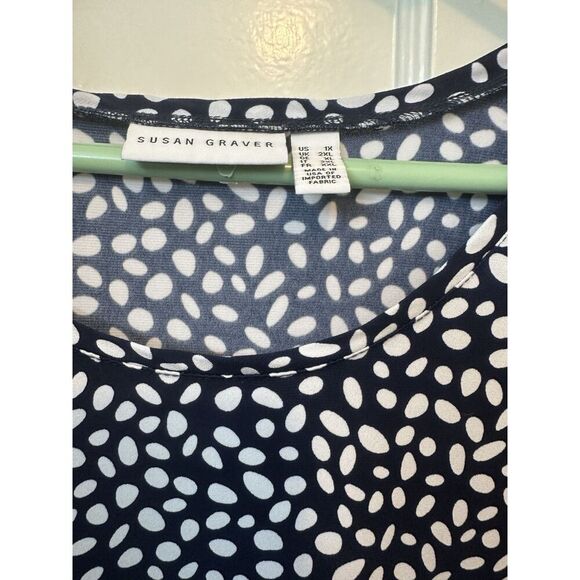 Lot of Susan Graver Liquid Knit Tops 3x Lot Of Six Greens Blues Work Plus Sz EUC - Picture 15 of 16